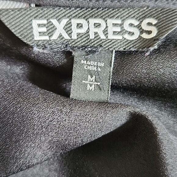 Express Black Oversized Dolman Sleeve Blouse W/ Black Sequins, M - Picture 5 of 9